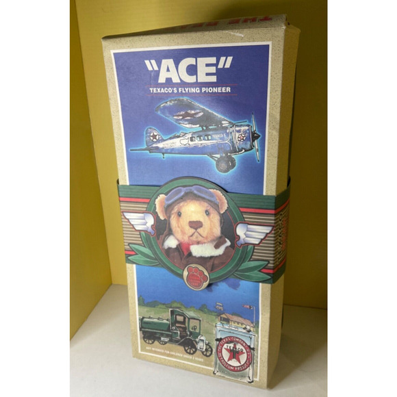TEXACO BEAR “ACE”, COLLECTABLE BEAR, TEXACO’S FLYING PIONEER - PLUSH Toy BEAR - Picture 2 of 6